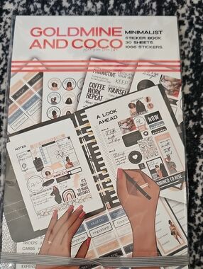 Minimalist Sticker Book - Peach & Black